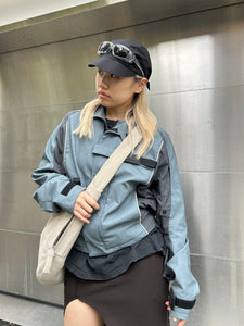 HYEIN SEO - Biker Jacket - AW25 - SLATE GREY
